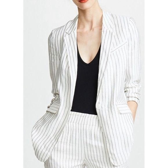 Joie Jackets & Blazers - JOIE Darryl Striped One Button Blazer